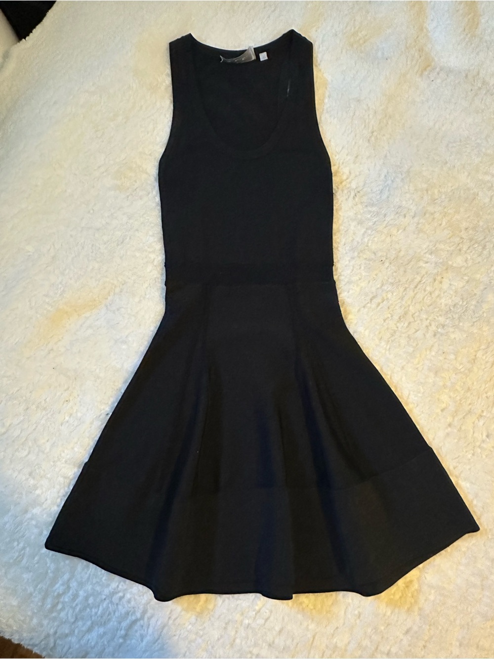 A.L.C. Black Sleeveless Flared Mini Dress